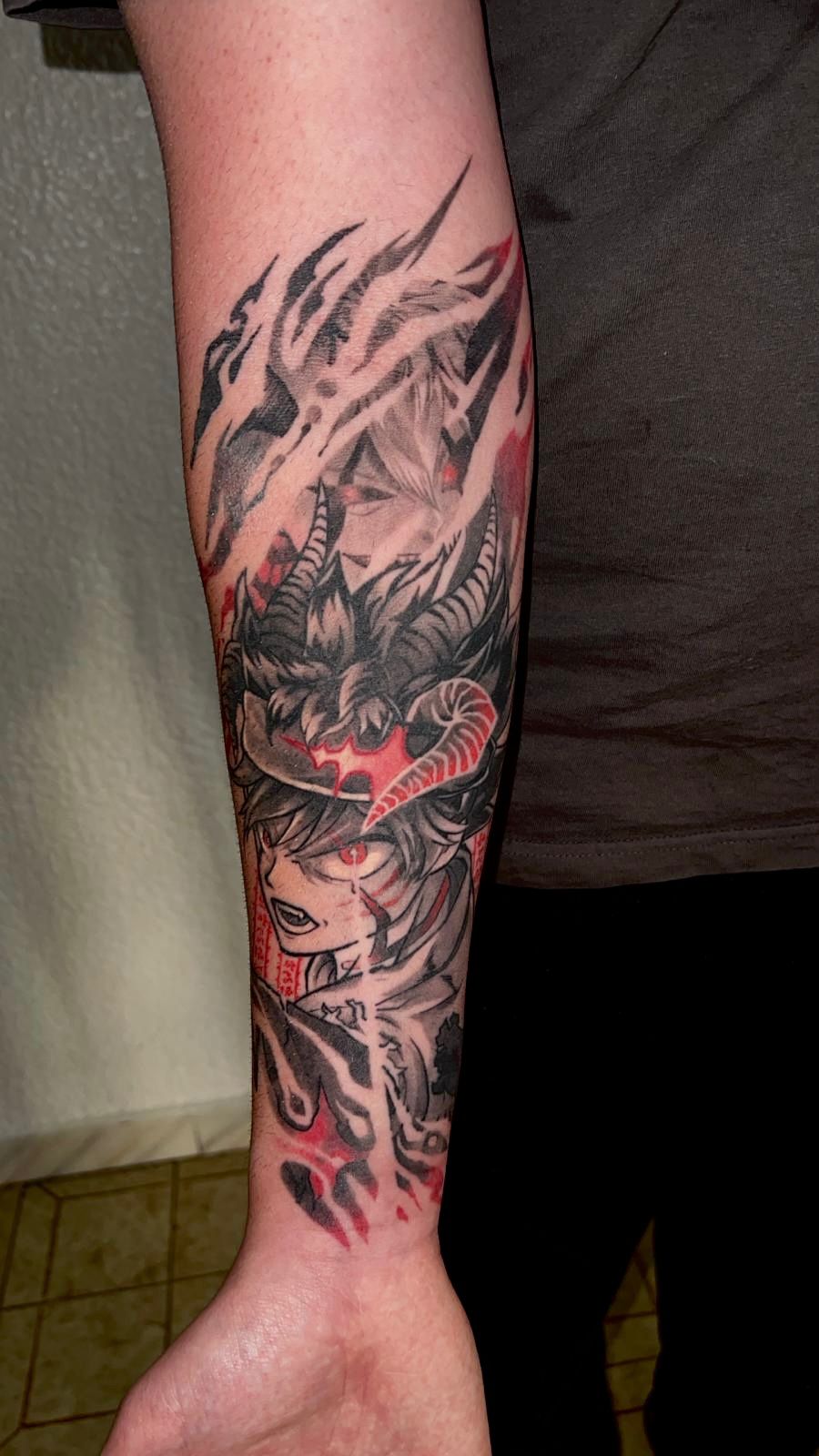Tatuaje anime cicatrizado resultado final — XESCO Murcia