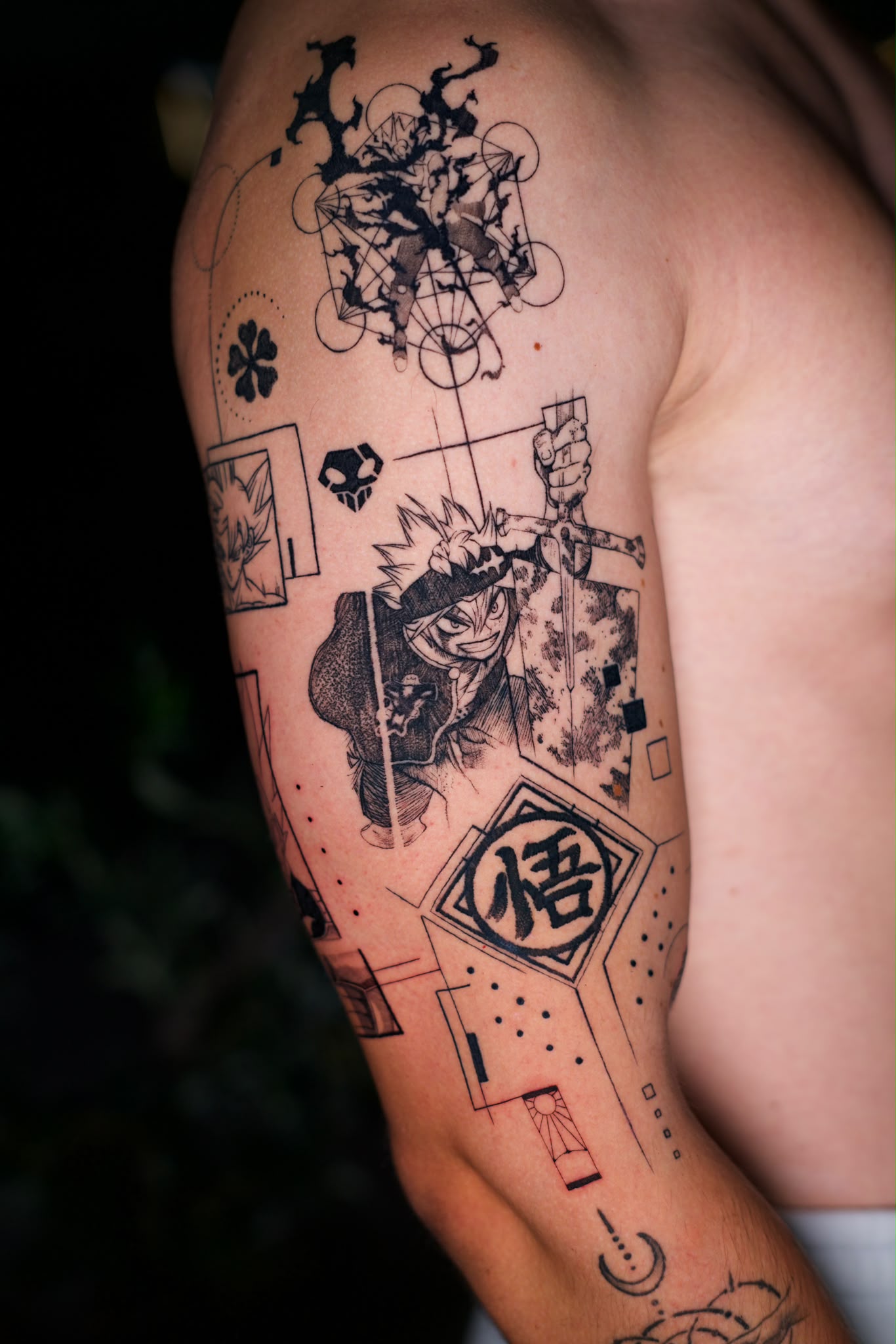 Resultado final tatuaje anime cicatrizado - XESCO Murcia