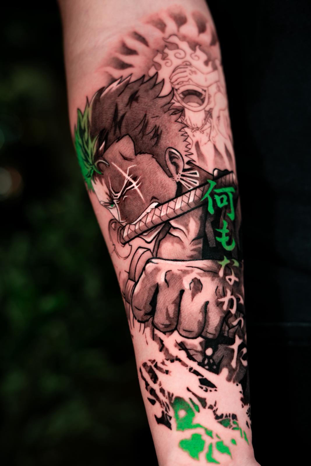 Anime ink con detalles a color — XESCO Tattoo
