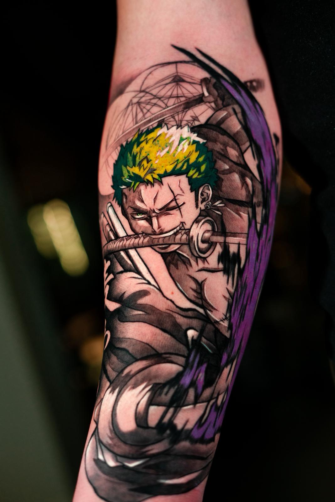 Tatuaje anime personaje — Ganga Tattoo El Palmar Murcia
