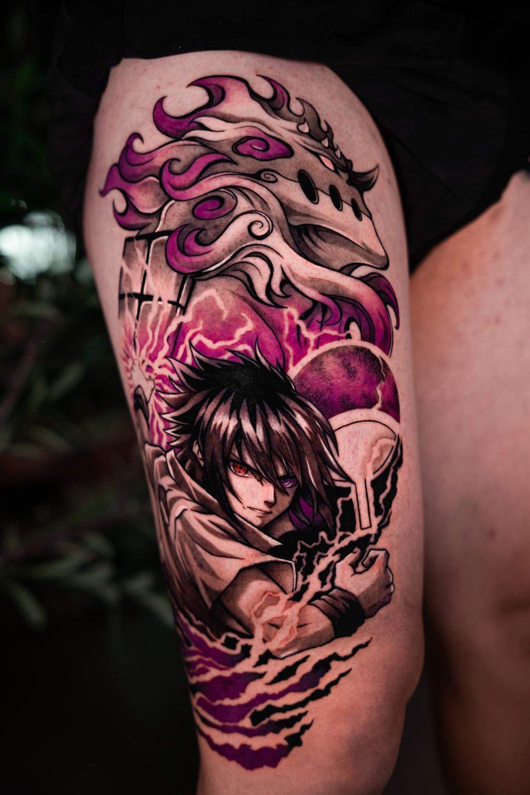 Tatuaje anime B&W Murcia — XESCO Tattoo